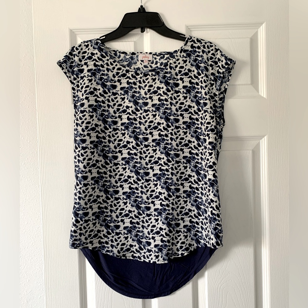 Navy Leopard Top